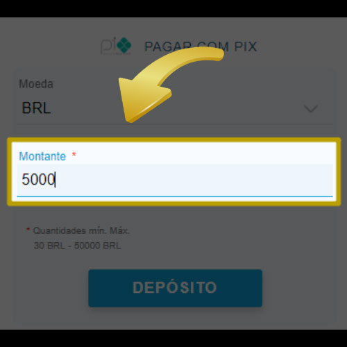 Digite o valor do depósito