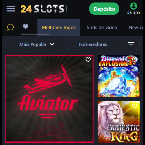 Página do site 24Slots